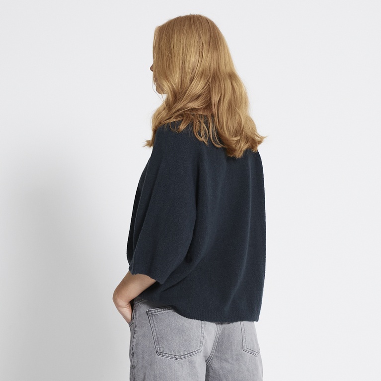Basic knit tee "Knitted Tee" Dark Blue